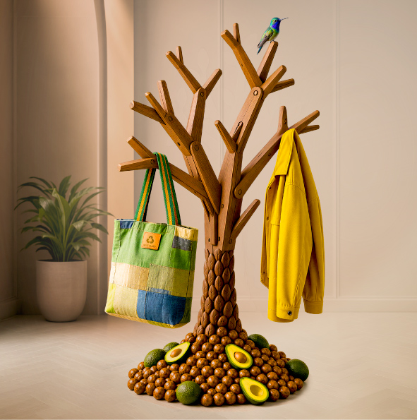 Objeto de diseño inspirado en materiales naturales y sostenibles