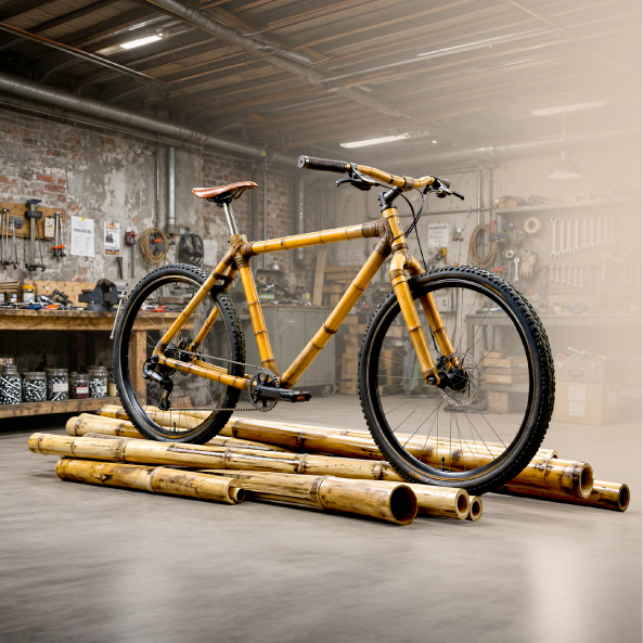 Bicicleta desarrollada con materiales naturales