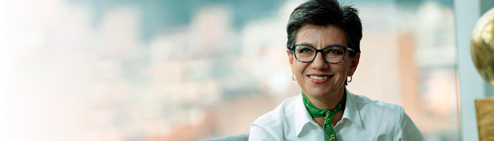 Candidata a la Alcaldía de Bogotá por el partido Alianza Verde, Claudia López.