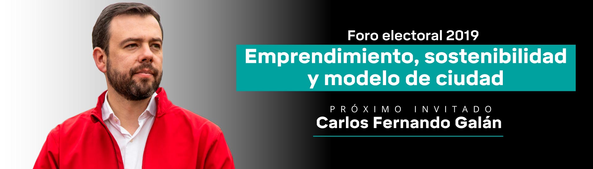 Candidato del movimiento Bogotá para la gente, Carlos Fernando Galán