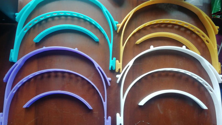 Primeras piezas impresas por el equipo de Salvar Vidas Ean.