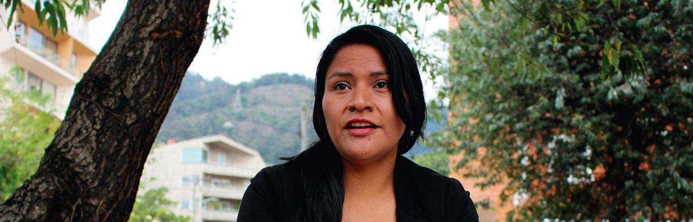 María Nidia Becerra líder de la Amazonía y estudiante de Gestión Cultural Universidad EAN