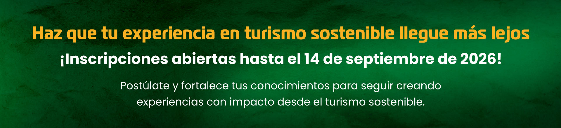 Beca turismo sostenible