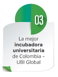 12.ª mejor incubadora universitaria del mundo y la mejor de Colombia.