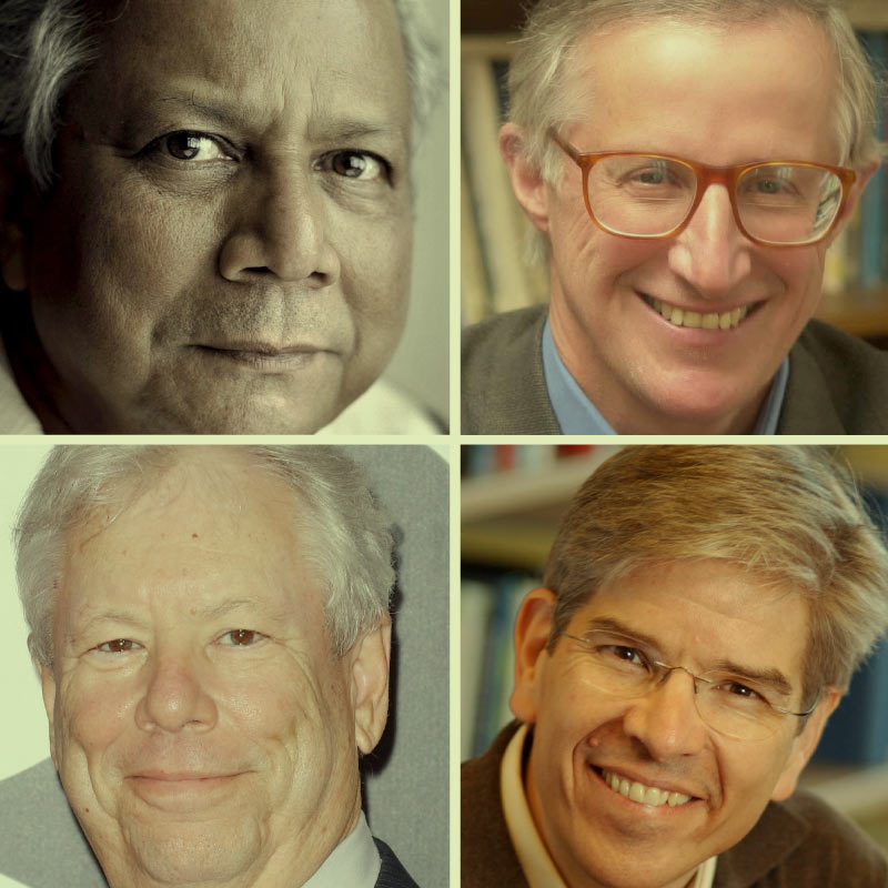 Cuatro grandes economistas ganadores del Premio Nobel que innovaron a través de sus proyectos.