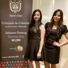 estudiante EAN pasante en la embajada de Colombia en Malasia